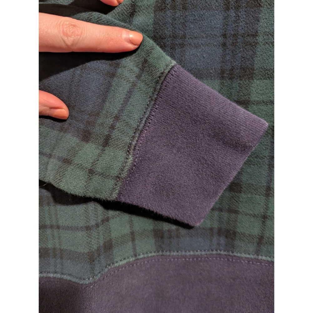 Vintage Mens Polo Ralph Lauren Shawl Collar Sweater Blue Green‎ Plaid Size Small - Picture 3 of 6